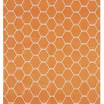 Duri Modern Turuncu Pamuk Üstü Yün El Dokuma Kilim-185x274