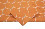 Duri Modern Turuncu Pamuk Üstü Yün El Dokuma Kilim-185x274 - Görsel 6
