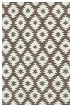 Duri Modern Kahverengi Pamuk Üstü Yün El Dokuma Kilim-176x269