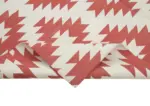 Duri Modern Kırmızı Pamuk Üstü Yün El Dokuma Kilim-188x273 - Görsel 6