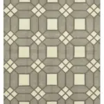 Duri Modern Gri Pamuk Üstü Yün El Dokuma Kilim-184x267