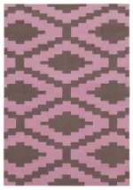 Duri Modern Kahverengi Pamuk Üstü Yün El Dokuma Kilim-186x268