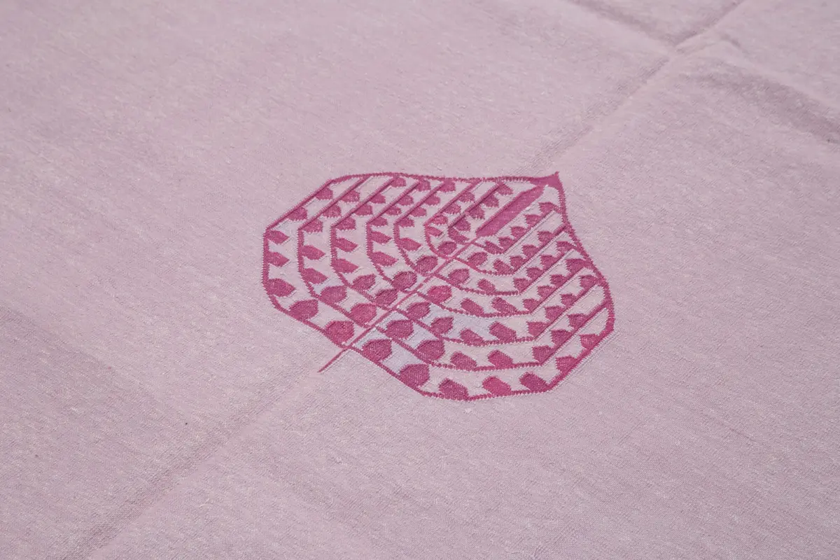 Duri Modern Mor Pamuk Üstü Yün El Dokuma Kilim-190x273 - Görsel 5