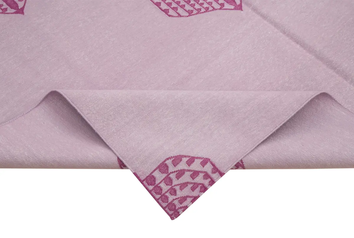 Duri Modern Mor Pamuk Üstü Yün El Dokuma Kilim-190x273 - Görsel 6