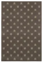 Duri Modern Kahverengi Pamuk Üstü Yün El Dokuma Kilim-187x274