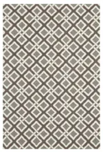 Duri Modern Kahverengi Pamuk Üstü Yün El Dokuma Kilim-187x274