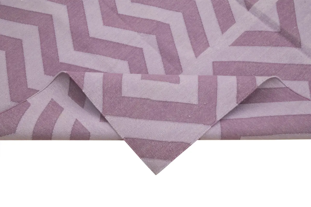 Duri Modern Mor Pamuk Üstü Yün El Dokuma Kilim-180x270 - Görsel 6
