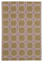 Duri Modern Kahverengi Pamuk Üstü Yün El Dokuma Kilim-184x273