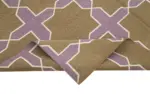 Duri Modern Kahverengi Pamuk Üstü Yün El Dokuma Kilim-184x273 - Görsel 6