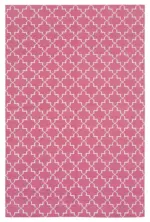 Duri Modern Pembe Pamuk Üstü Yün El Dokuma Kilim-183x277