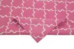 Duri Modern Pembe Pamuk Üstü Yün El Dokuma Kilim-183x277 - Görsel 6