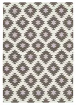 Duri Modern Kahverengi Pamuk Üstü Yün El Dokuma Kilim-183x264