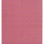 Duri Modern Pembe Pamuk Üstü Yün El Dokuma Kilim-182x273