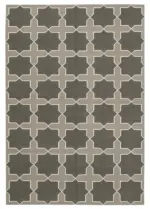 Duri Modern Kahverengi Pamuk Üstü Yün El Dokuma Kilim-188x273