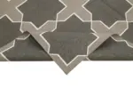 Duri Modern Kahverengi Pamuk Üstü Yün El Dokuma Kilim-188x273 - Görsel 6