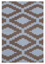 Duri Modern Kahverengi Pamuk Üstü Yün El Dokuma Kilim-185x275