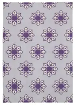 Duri Modern Mor Pamuk Üstü Yün El Dokuma Kilim-187x270