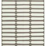 Duri Modern Kahverengi Pamuk Üstü Yün El Dokuma Kilim-185x266