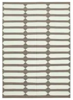 Duri Modern Kahverengi Pamuk Üstü Yün El Dokuma Kilim-185x266