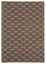 Duri Modern Kahverengi Pamuk Üstü Yün El Dokuma Kilim-190x273