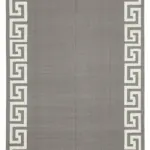 Duri Modern Gri Pamuk Üstü Yün El Dokuma Kilim-186x270