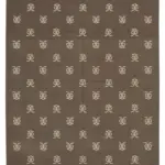 Duri Modern Kahverengi Pamuk Üstü Yün El Dokuma Kilim-185x270