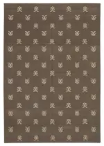 Duri Modern Kahverengi Pamuk Üstü Yün El Dokuma Kilim-185x270