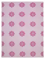 Duri Modern Pembe Pamuk Üstü Yün El Dokuma Kilim-312x418