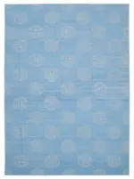 Duri Modern Mavi Pamuk Üstü Yün El Dokuma Kilim-306x424