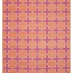 Duri Modern Turuncu Pamuk Üstü Yün El Dokuma Kilim-314x430