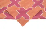 Duri Modern Turuncu Pamuk Üstü Yün El Dokuma Kilim-314x430 - Görsel 6