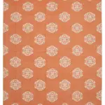 Duri Modern Turuncu Pamuk Üstü Yün El Dokuma Kilim-305x422