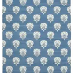 Duri Modern Mavi Pamuk Üstü Yün El Dokuma Kilim-309x430