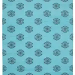 Duri Modern Turkuaz Pamuk Üstü Yün El Dokuma Kilim-312x413