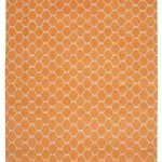 Duri Modern Turuncu Pamuk Üstü Yün El Dokuma Kilim-310x421