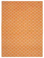 Duri Modern Turuncu Pamuk Üstü Yün El Dokuma Kilim-310x421