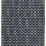 Duri Modern Siyah Pamuk Üstü Yün El Dokuma Kilim-280x365