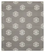 Duri Modern Gri Pamuk Üstü Yün El Dokuma Kilim-244x290