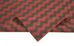Duri Modern Kahverengi Pamuk Üstü Yün El Dokuma Kilim-244x300 - Görsel 6