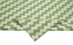 Duri Modern Yeşil Pamuk Üstü Yün El Dokuma Kilim-241x300 - Görsel 6