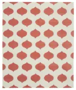 Duri Modern Kırmızı Pamuk Üstü Yün El Dokuma Kilim-246x298