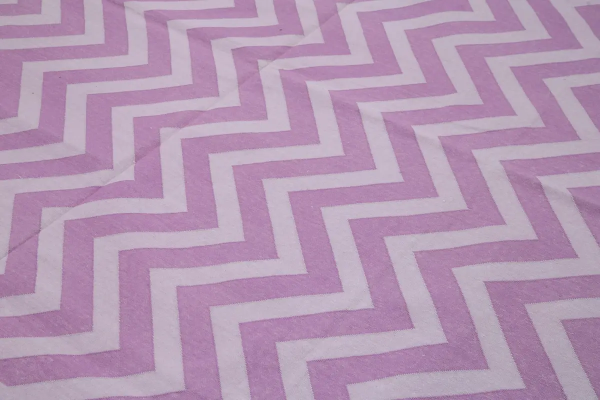 Duri Modern Mor Pamuk Üstü Yün El Dokuma Kilim-240x296 - Görsel 5