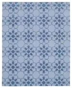 Duri Modern Mavi Pamuk Üstü Yün El Dokuma Kilim-246x304