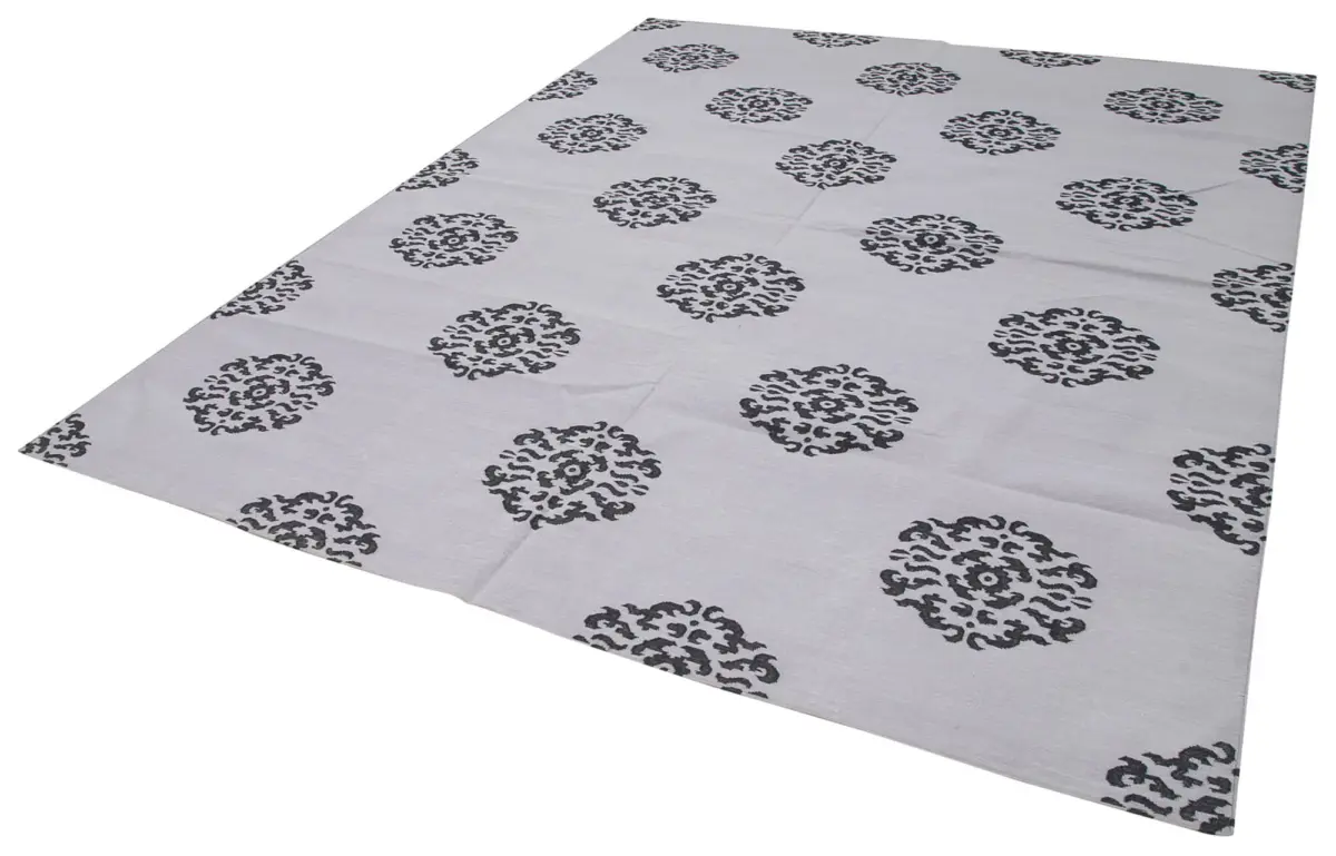 Duri Modern Mor Pamuk Üstü Yün El Dokuma Kilim-238x300 - Görsel 3