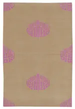 Duri Modern Kahverengi Pamuk Üstü Yün El Dokuma Kilim-109x167