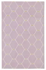 Duri Modern Mor Pamuk Üstü Yün El Dokuma Kilim-108x172