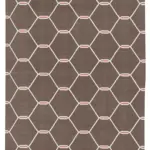 Duri Modern Kahverengi Pamuk Üstü Yün El Dokuma Kilim-111x164