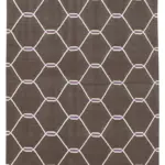 Duri Modern Kahverengi Pamuk Üstü Yün El Dokuma Kilim-108x170