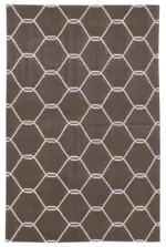 Duri Modern Kahverengi Pamuk Üstü Yün El Dokuma Kilim-108x170