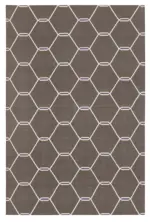 Duri Modern Kahverengi Pamuk Üstü Yün El Dokuma Kilim-112x167